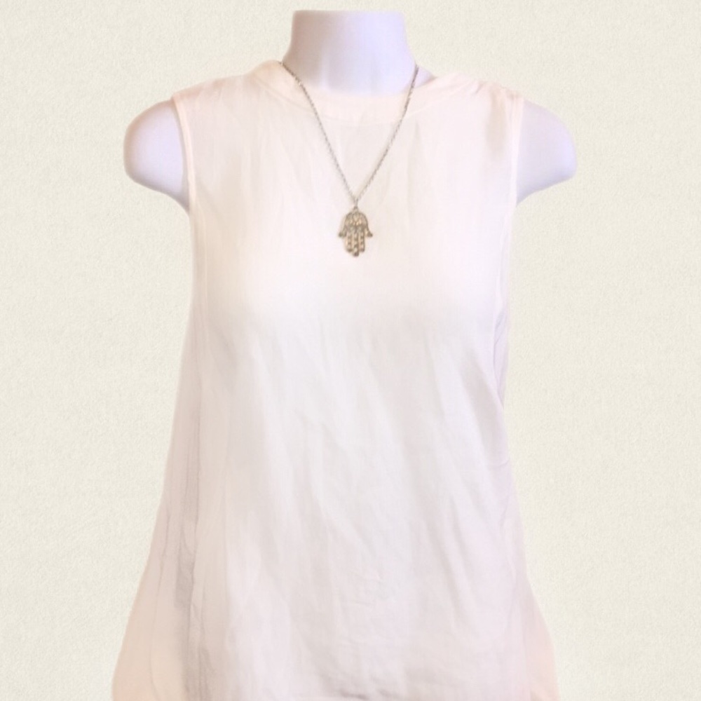 White ModCloth chic Muscle Zippered Tank - Picture 6 of 7
